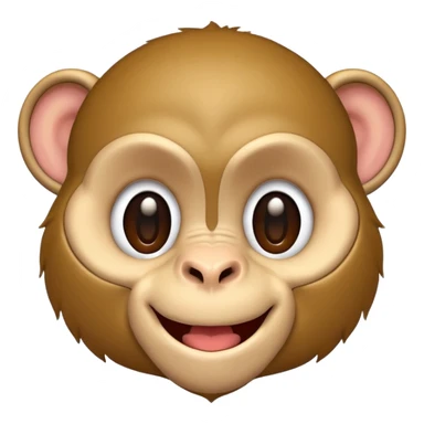 monkey happy face sticker
