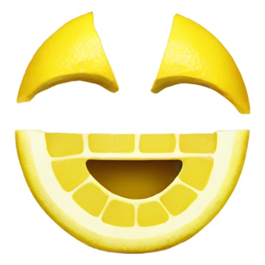 Smiley face with lemon slice in mouth  sticker