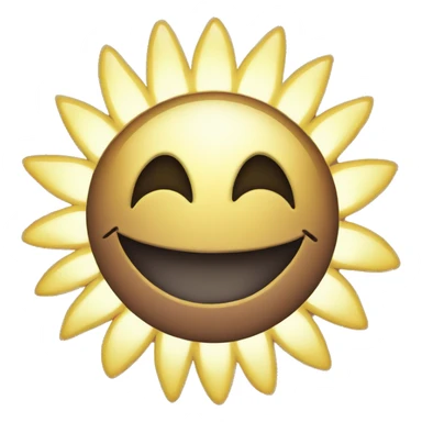 a smiling sun with teeth sticker