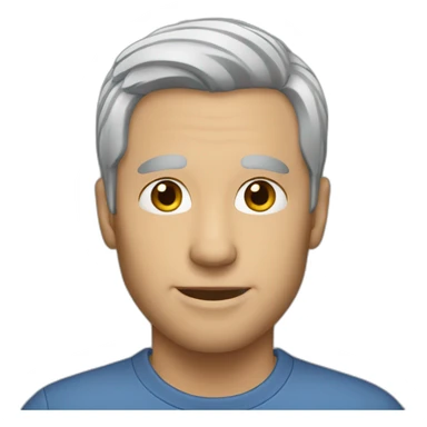Men-grey-hair-without-beard sticker