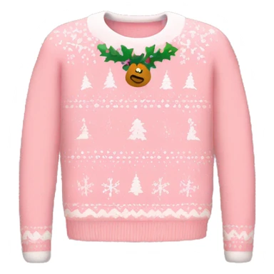 light pink christmas sweater  sticker