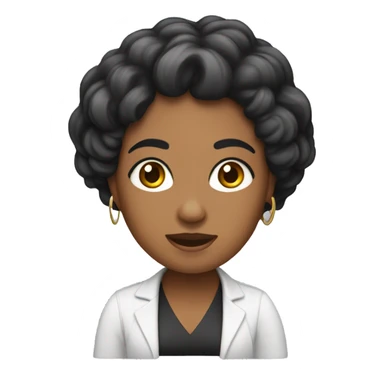 Maestra gorda con cabello negro sticker