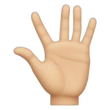 le bras tendu en face de soi, avec la paume de la main dirigée vers le sol et les doigts serrés entre eux sticker