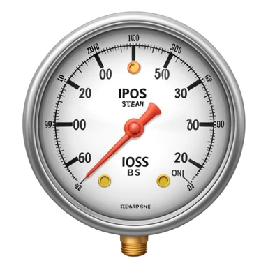 pressure gauge releasing steam sticker