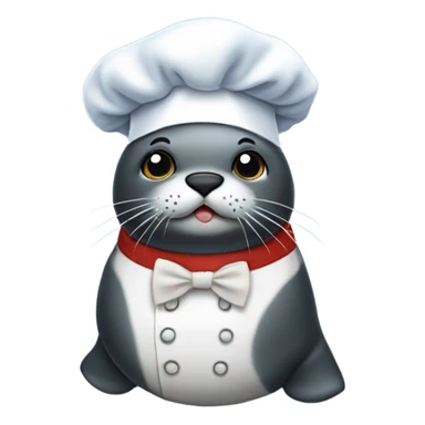seal with chef and bow tie sticker