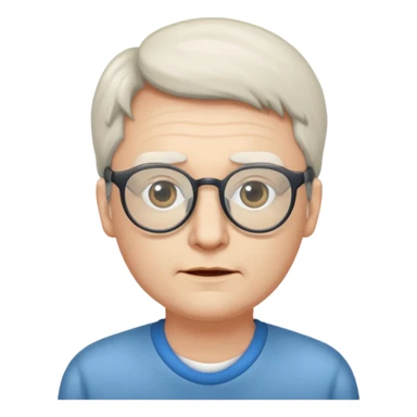 man with glasses who's blind  sticker