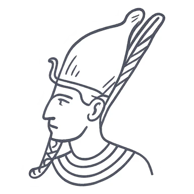 head of Osiris, ancient Egyptian deity sticker