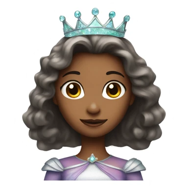 princess with iridescent crown sticker
