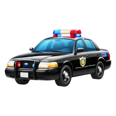 police voiture noir sticker