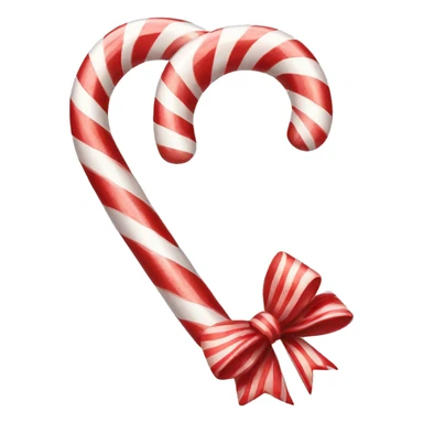Candy cane bow sticker