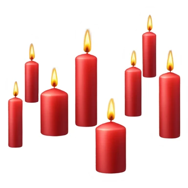 Red Christmas candles  Schwibbogen sticker