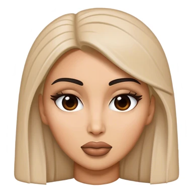 A emoji looks like Kim kadarshian  sticker