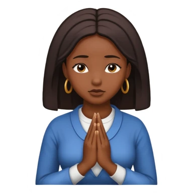 Black women praying sticker