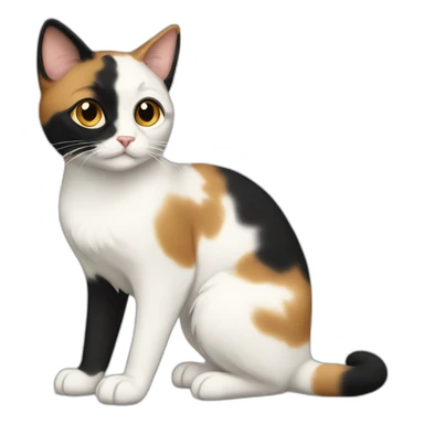 calico cream cat with black calico cat sticker