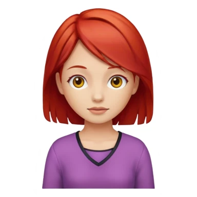 girl red hair sticker