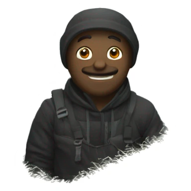 Sacco nero su una montagna sticker