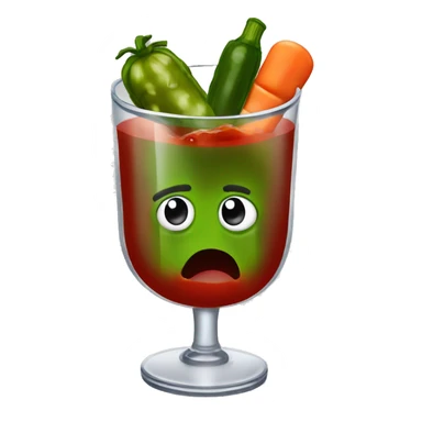 pickles in a bloody mary drink sticker