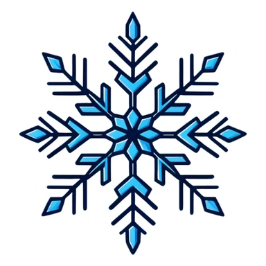 blue and white snowflake sticker
