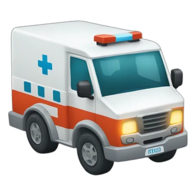 Técnico de ambulancia llegando al hospital  sticker