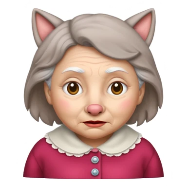 The big bad wolf put on Grandma's clothes and disguised itself as a human. sticker