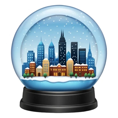 City skyline globe sticker