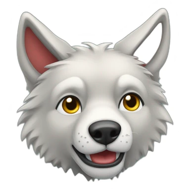 Loup qui fait un coeur sticker
