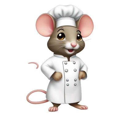 Mouse wearing a chef hat sticker