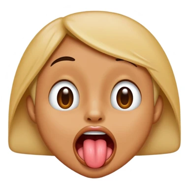 Person sticking out their tongue sticker