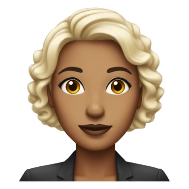 a professional woman, confident, looking smart and sharp in makeup industry sticker