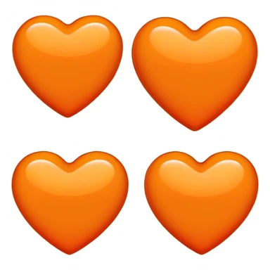 Turuncu kalp sticker