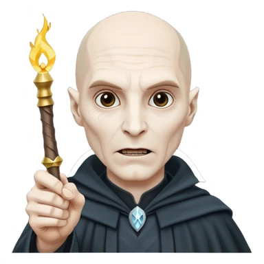 Voldemort saying avadakadevra pointing a wand sticker