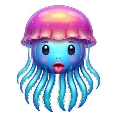 jellyfish with lips sticker