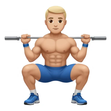 Guy squating without a dumbell sticker