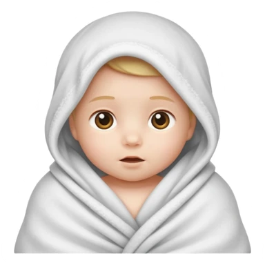 camera with a baby wrapped in a blanket sticker