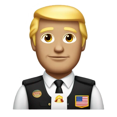 Donald Trump in McDonald’s uniform  sticker