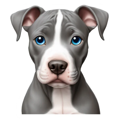 blue eyed blue nose pitbull puppy dog portrait sticker