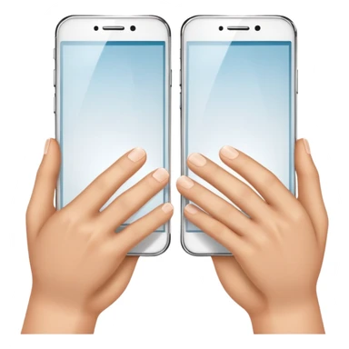 hands holding a transparent glass smartphone sticker