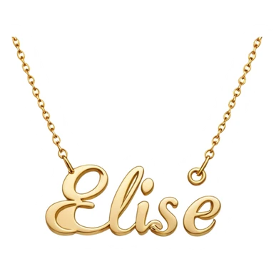 Name necklace that says Elise sticker
