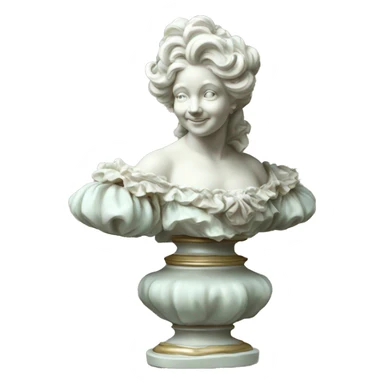 vintage highly detailed rococo statue sticker