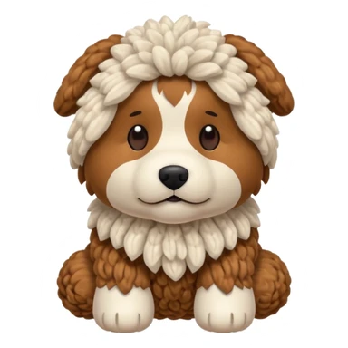 dog made of wool  sticker