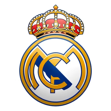 Real Madrid club logo emoji style with transparent background sticker
