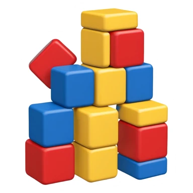 Wooden baby blocks primary colors educational toy sticker