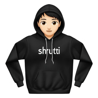 Hoodie with shruti written on it sticker