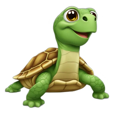 Tortue sur ecureil sticker