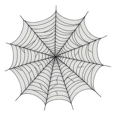 realistic goth black spiderweb, highly detailed sticker