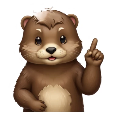 i want you make this otter 🦦 rise middle finger sticker