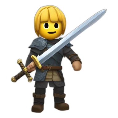 Roblox noob with sword sticker