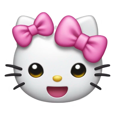 Hello kitty with a pink bow sticker