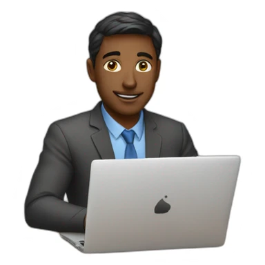 a entrepreneur work with his laptop sticker