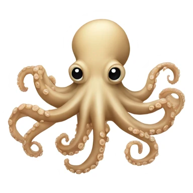 Beige octopus sticker